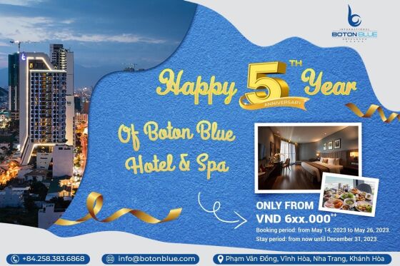 HAPPY 5TH YEAR ANNIVERSARY OF BOTON BLUE HOTEL & SPA